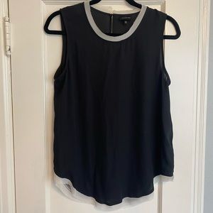 Who What Wear Black sheer blouse